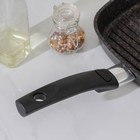 Сковорода-гриль Granit ultra, 26×26 см, съёмная ручка, стеклянная крышка, антипригарное покрытие, цвет чёрный - Фото 4