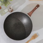Сковорода wok Granit ultra, d=28 см, пластиковая ручка, h=9,5 см, антипригарное покрытие, цвет чёрный - Фото 2