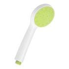 Душевая лейка ZEIN Z0207, 1 режим, пластик, цвет белый с зеленой вставкой - Фото 3