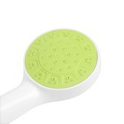 Лейка для душа ZEIN Z0207, 1 режим, пластик, белая, с, зелёная, вставка - Фото 5