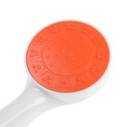 Душевая лейка ZEIN Z0208, пластик, 1 режим, d=80 мм, белый с оранжевой вставкой - Фото 2