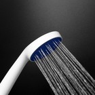 Лейка для душа ZEIN Z0210, 1 режим, пластик, белая, с, сини, вставка - Фото 6