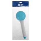 Душевая лейка ZEIN Z0210, 1 режим, d=80 мм, пластик, белый с синей вставкой - Фото 10