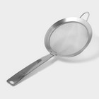 Сито для просеивания Доляна Zero, d=15 см, с ручкой, нержавеющая сталь, серебристое - Фото 3