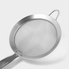 Сито для просеивания Доляна Zero, d=15 см, с ручкой, нержавеющая сталь, серебристое - Фото 4
