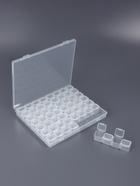 Органайзер для хранения мелочей, 56 ячеек, 21×17.5×2.5 см, прозрачный - Фото 2