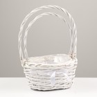 Набор корзин плетёных, 2 шт, 32x22x15x44 см, белый - фото 24532949