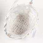 Набор корзин плетёных, 2 шт, 32x22x15x44 см, белый - фото 24532952