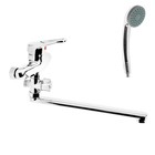 Смеситель для ванны «Эверест» B21-028, однорычажный, плоский излив, хром - Фото 1