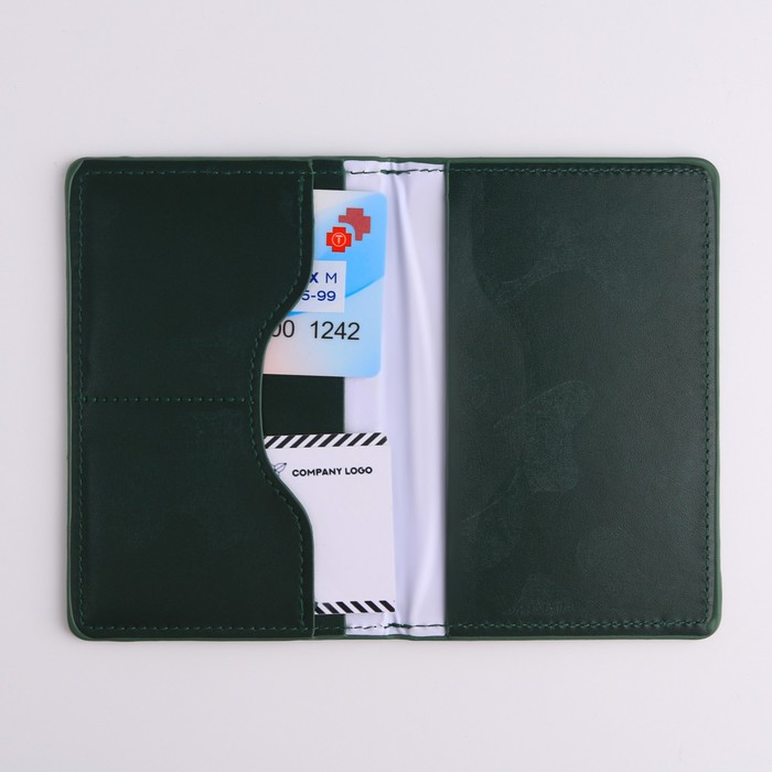 Обложка для паспорта с доп.карманом внутри «100% мужик», искусственная кожа - фото 1907345443