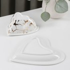 Набор керамический столовый «Марбл», 2 предмета: салатник 150 мл, блюдо 16,5×17×2 см, цвет белый - фото 4340479