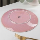 Тарелка керамическая обеденная «Тигр», d=22, цвет розовый - фото 68060213