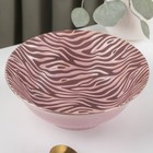 Тарелка керамическая глубокая «Тигр», 1200 мл, d=21 см, цвет розовый - фото 9493183