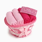 Набор махровых декоративных салфеток Этель Hello, Beautiful, 30×30 см - 4 шт., розовый, 100% хлопок - Фото 6