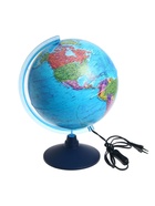 Глобус «ДЕНЬ И НОЧЬ» с двойной картой, с подсветкой, 250 мм - Фото 2