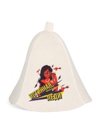 Шапка для бани и сауны «Истинная леди», полиэфир 70%, шерсть 30%, светлая - фото 57953017