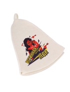 Шапка для бани и сауны «Истинная леди», полиэфир 70%, шерсть 30%, светлая - фото 60101854