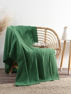 Плед флисовый «Экономь и Я», 150×130 см, 160 г/м², зелёный - Фото 3