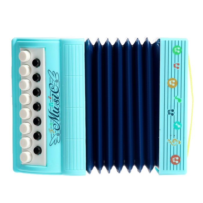 Музыкальная игрушка аккордеон «Музыкальный взрыв», 13 клавиш, работает от батареек, цвета МИКС - фото 1890609470