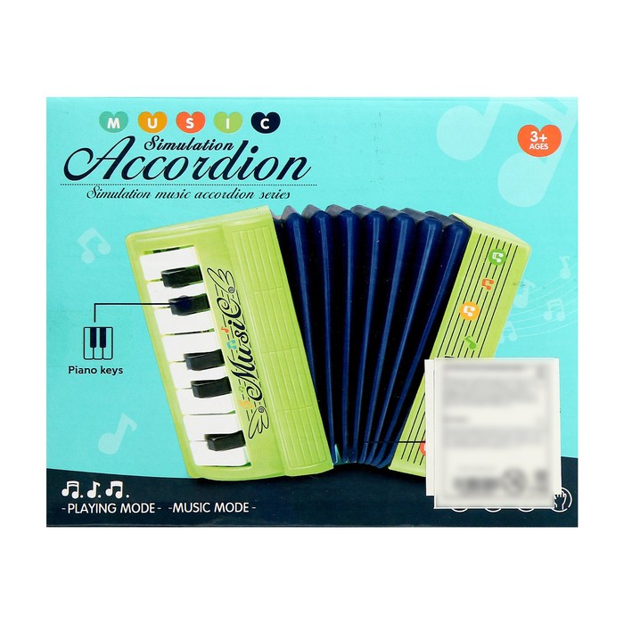 Музыкальная игрушка аккордеон «Музыкальный взрыв», 13 клавиш, работает от батареек, цвета МИКС - фото 1927244653