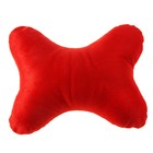 Ортопедическая подушка на подголовник кресла текстиль, красная - Фото 4