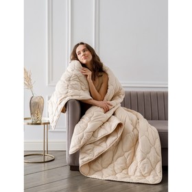 Одеяло с наполнителем Premium woolly, размер 140х205 см, цвет бежевый