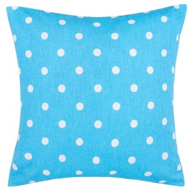 Подушка декоративная на молний Blue polka dot, размер 40х40 см, цвет голубой