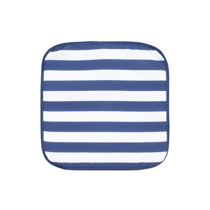 Подушка на стул Blue stripe, размер 40х40 см, цвет синий - Фото 1