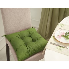 Подушка на стул Leaf green, размер 40х40 см, цвет зеленый