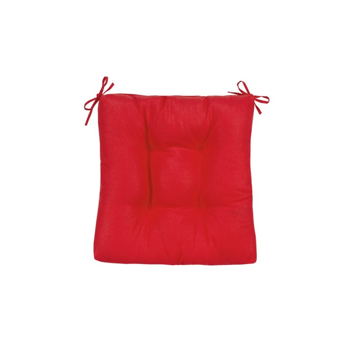 Подушка на стул Red, размер 40х40 см, цвет красный - Фото 1