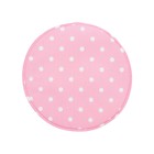 Подушка на табурет Pink polka dot, размер d=38 см, цвет розовый - фото 300945252