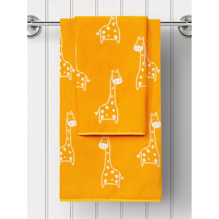 Полотенце махровое Giraffe, размер 70х130 см, цвет оранжевый - фото 1927805074