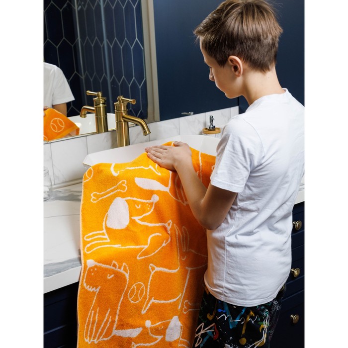 Полотенце махровое Good boy, размер 50х90 см, цвет оранжевый - фото 1908806464