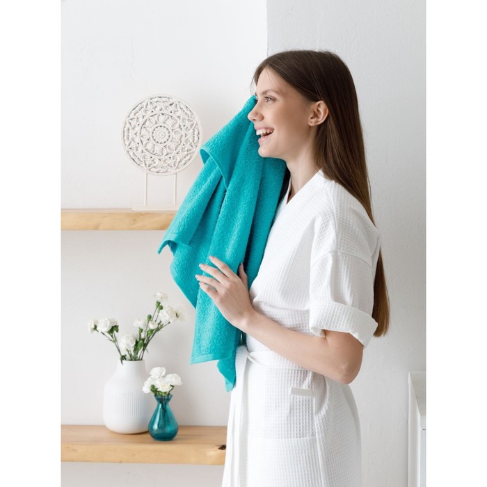 

Полотенце махровое Guten Morgen Turquoise, 400 гр, размер 40х70 см, цвет зелёный