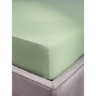 Простыня на резинке Guten Morgen, трикотаж, размер 90х200х20 см, цвет зелёный - Фото 3
