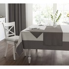 Скатерть Linen grey combi, размер 180х220 см, цвет серый - фото 295418813