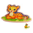 Фигурный пазл в рамке «Леопард» 35 деталей - фото 24047185