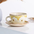 Чайная пара Псковский гончар «Карамель», 300 мл, керамика, белая - Фото 2