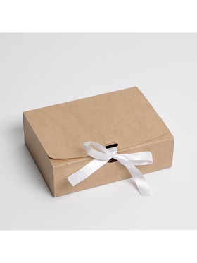 Коробка подарочная складная крафтовая, упаковка, 16.5×12.5×5 см  (артикул 7302908)  большой выбор товаров оптом и в розницу по низким ценам с доставкой