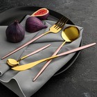 Набор из четырёх столовых приборов «Эстетика наслаждения», 26,5 см - Фото 3