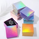 Коробочка подарочная под браслет, часы «Голография», 9×9 см, (полезная часть 8.2×8.2 см,) МИКС - Фото 2