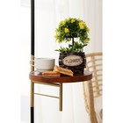 Кашпо для цветов плетёное Доляна FLOWER, 13×9,5×9 см, цвет тёмно-коричневый - фото 24523072