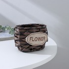 Кашпо для цветов плетёное Доляна FLOWER, 13×9,5×9 см, цвет тёмно-коричневый - Фото 4
