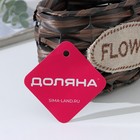 Кашпо для цветов плетёное Доляна FLOWER, 13×9,5×9 см, цвет тёмно-коричневый - Фото 8