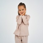 Пижама детская из фланели (рубашка, брюки) KAFTAN "Сердечки", рост 110-116, бежевый - Фото 6