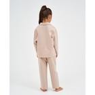 Пижама детская из фланели (рубашка, брюки) KAFTAN «Сердечки», рост 122-128, бежевый - Фото 8