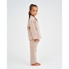 Пижама детская из фланели (рубашка, брюки) KAFTAN «Сердечки», рост 122-128, бежевый - Фото 7