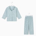 Пижама детская из фланели (рубашка, брюки) KAFTAN "Одуванчики", рост 98-104, мятный - Фото 8