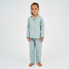 Пижама детская из фланели (рубашка, брюки) KAFTAN "Одуванчики", рост 98-104, мятный - фото 318725571
