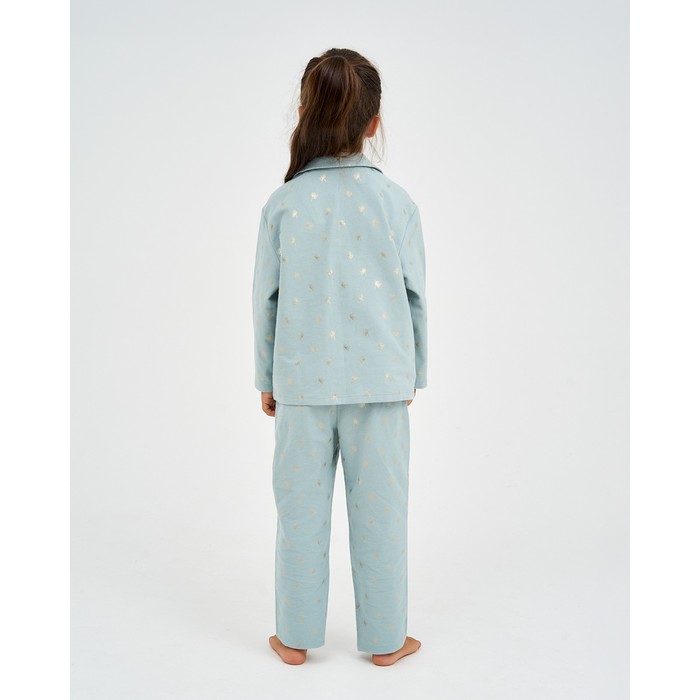Пижама детская из фланели (рубашка, брюки) KAFTAN "Одуванчики", рост 110-116, мятный - фото 1908806601